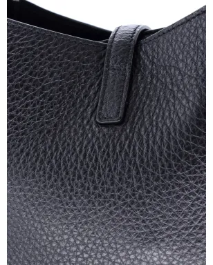Saint Laurent Vintage Le 5 a 7 Supple Leather Baby ホーボーバッグ - ブラック - サムネイル5