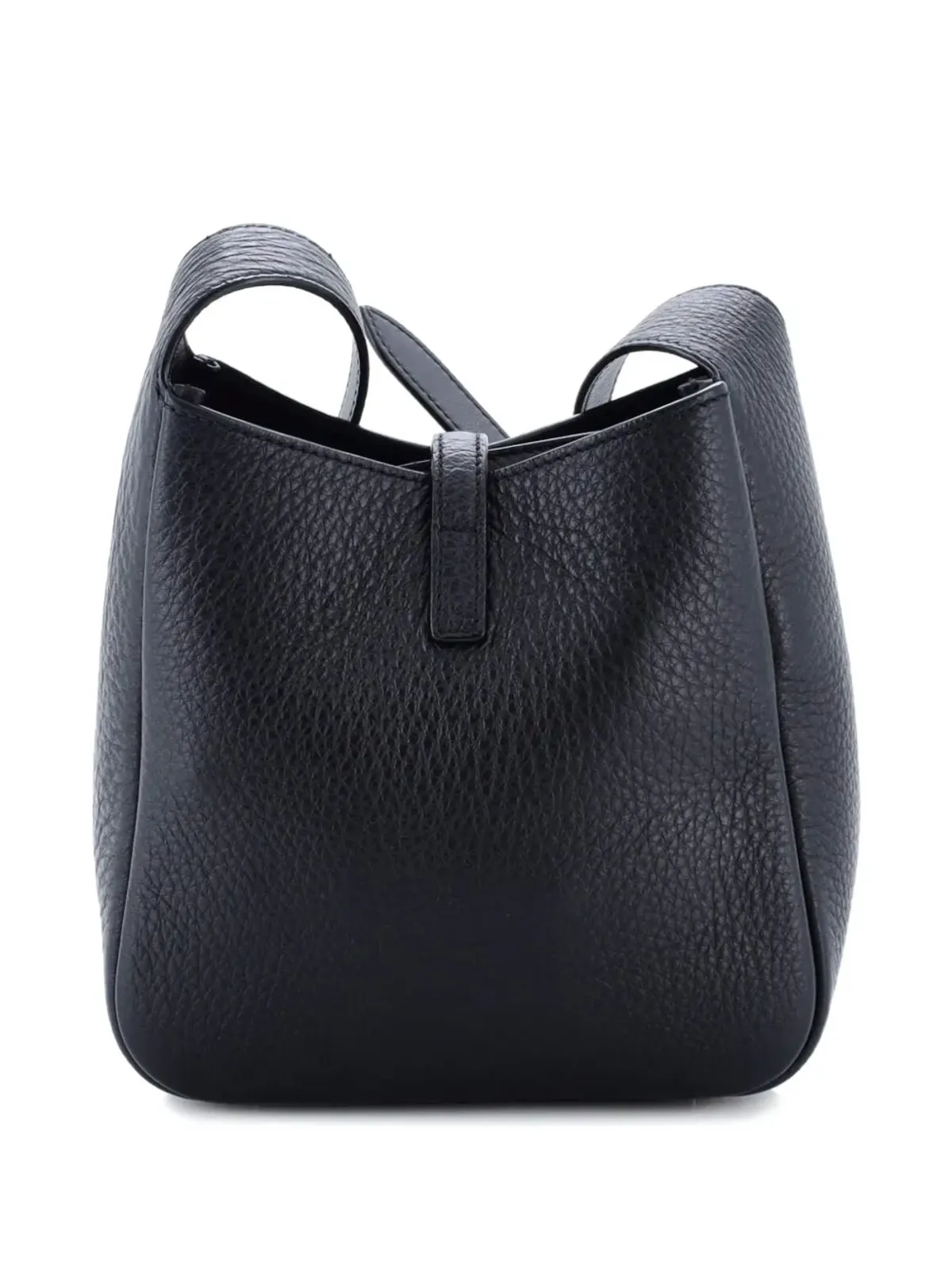 Saint Laurent Vintage Le 5 a 7 Supple Leather Baby ホーボーバッグ - ブラック - 画像2