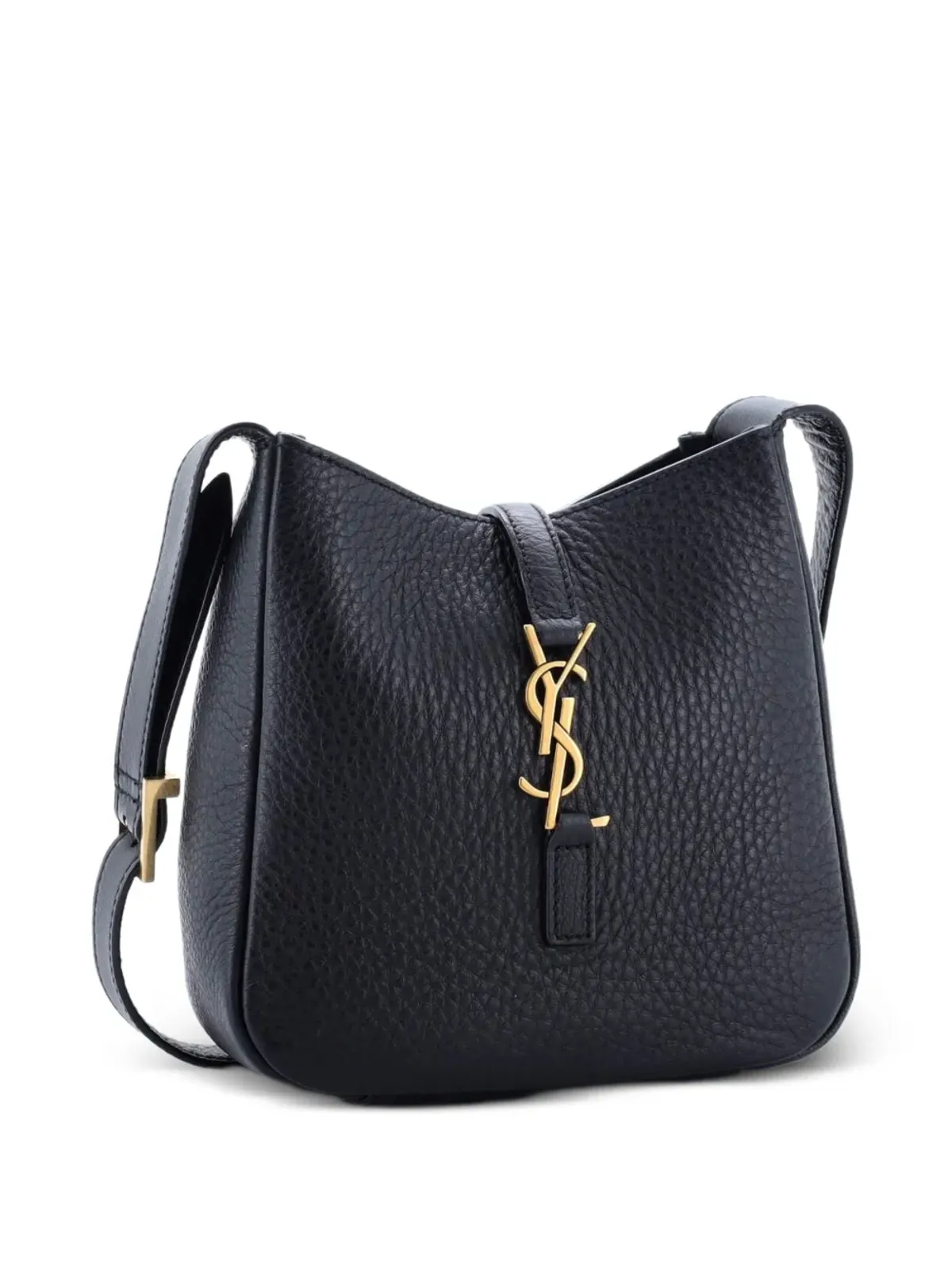 Saint Laurent Vintage Le 5 a 7 Supple Leather Baby ホーボーバッグ - ブラック - 画像3