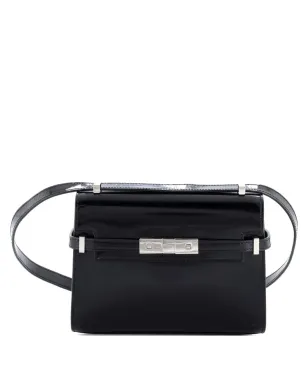 Saint Laurent ビンテージ マンハッタン ショルダーバッグ レザー ミニ クロスボディバッグ ブラック - サムネイル1