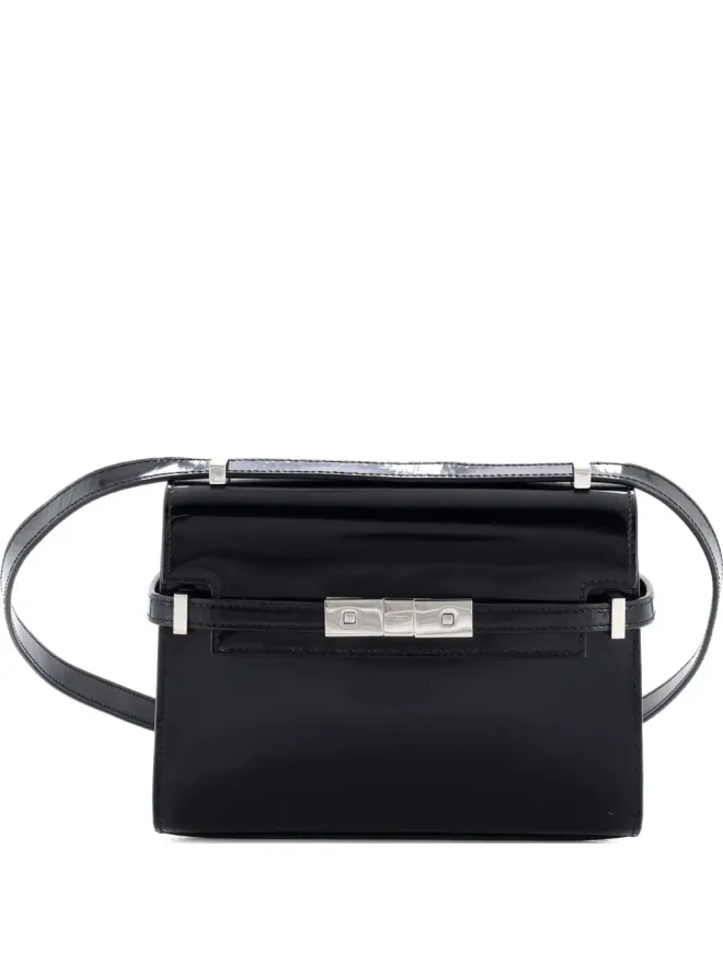 Saint Laurent Pre-Owned Saint Laurent ビンテージ マンハッタン ショルダーバッグ レザー ミニ クロスボディバッグ ブラックの商品画像