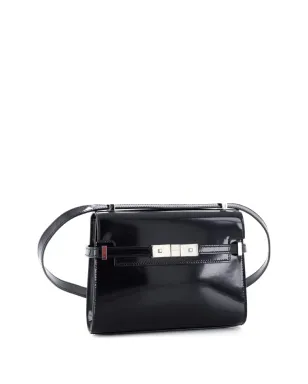Saint Laurent ビンテージ マンハッタン ショルダーバッグ レザー ミニ クロスボディバッグ ブラック - サムネイル3