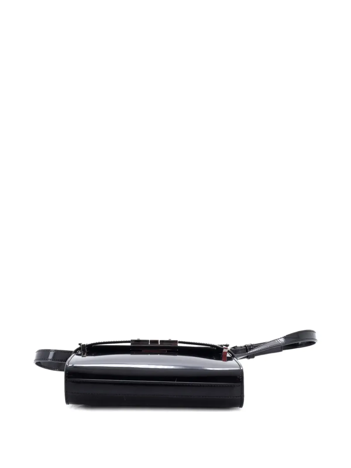 Saint Laurent ビンテージ マンハッタン ショルダーバッグ レザー ミニ クロスボディバッグ ブラック - 画像4