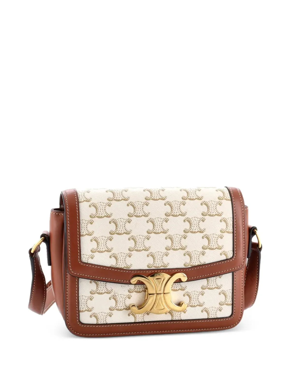 Celine Pre-Owned トリオンフ コーテッドキャンバス ティーン ショルダーバッグ - 画像3