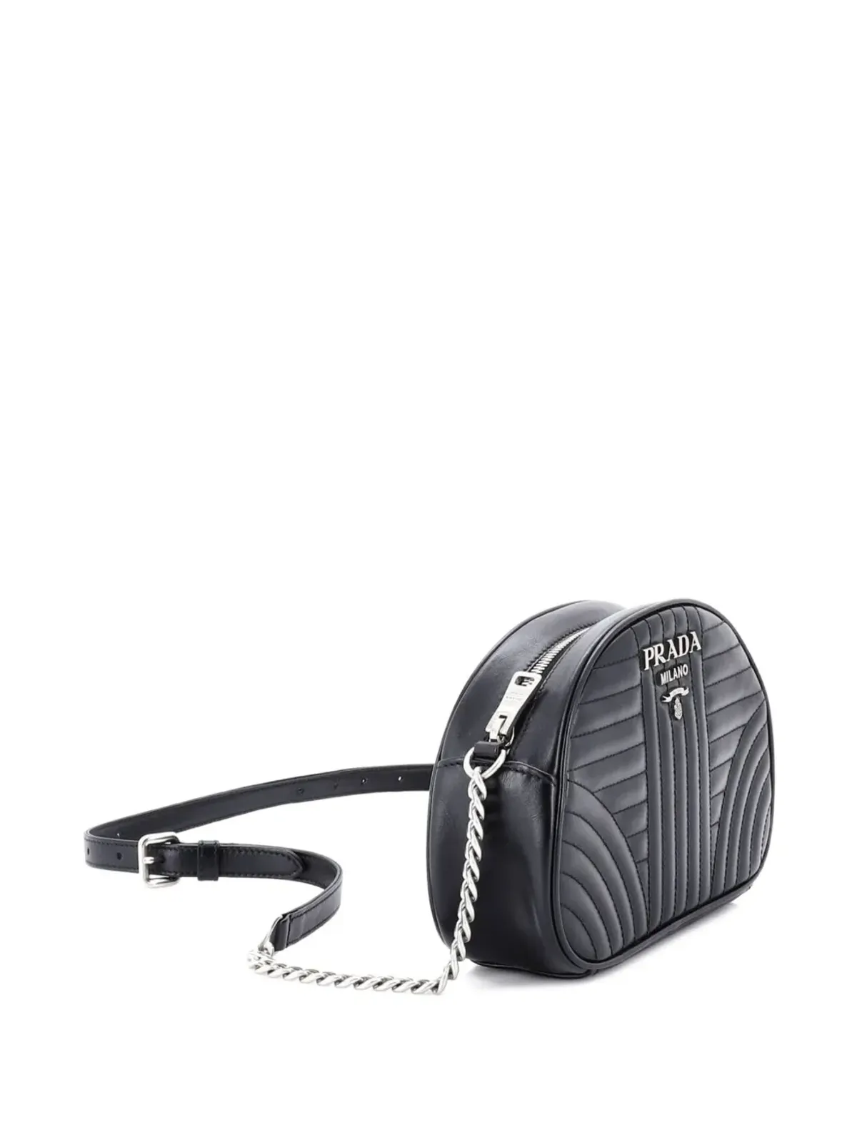 Prada ビンテージ Dome Diagramme Quilted Leather Small crossbody bag - Black - 画像3