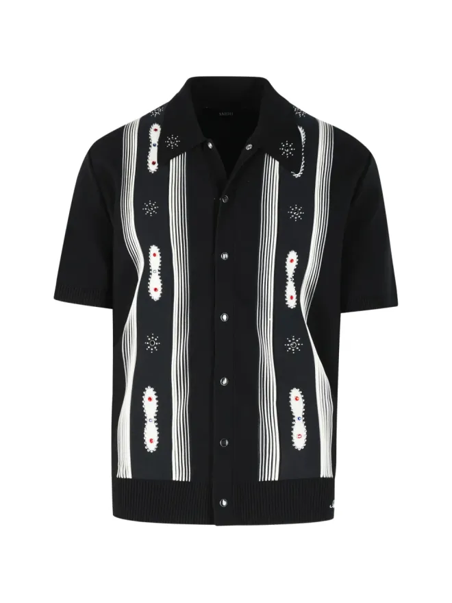 AMIRI AMIRI スナップボタンデコレーティブシャツ ブラックの商品画像