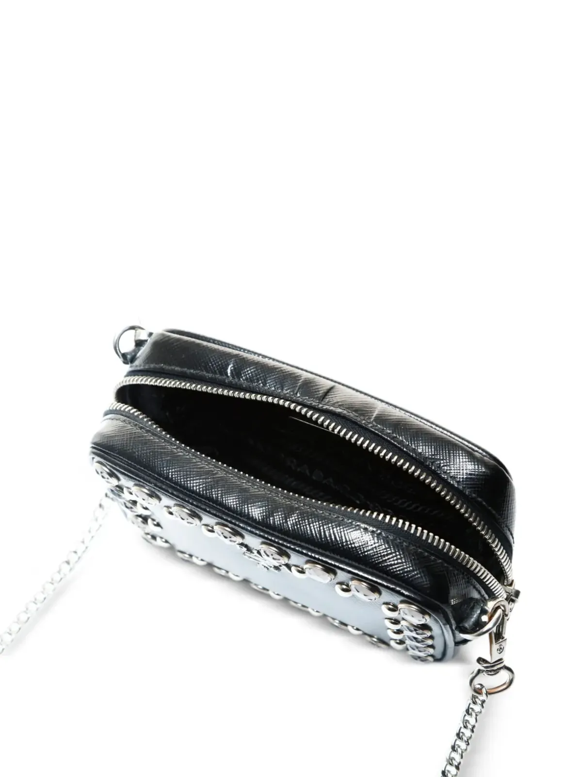 Prada ビンテージ ミニカメラスタッズ ショルダーバッグ - ブラック - 画像5
