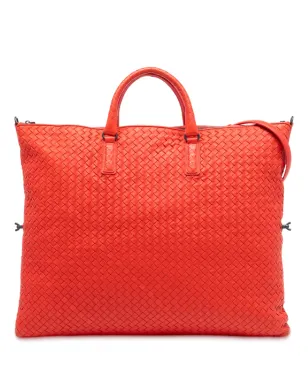 Bottega Veneta マキシイントレッチアート ナッパ コンバーチブル サッチェル - レッド - サムネイル1