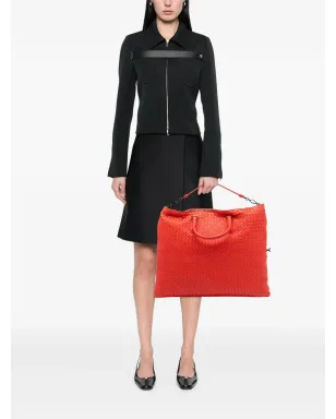 Bottega Veneta マキシイントレッチアート ナッパ コンバーチブル サッチェル - レッド - サムネイル2