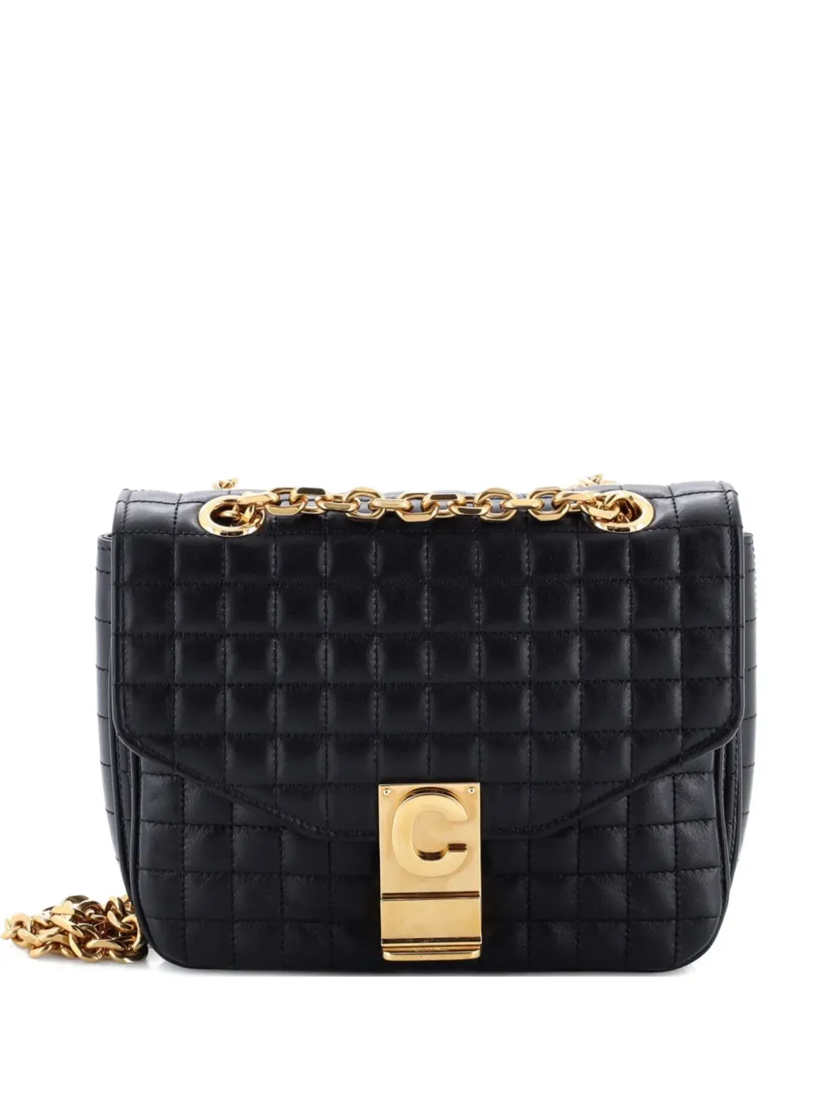 Celine Pre-Owned C Bag キルテッドレザー ショルダーバッグ（ブラック） - 画像1
