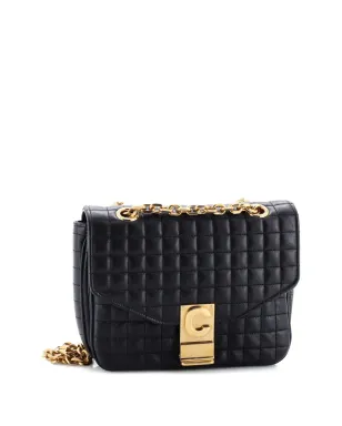 Celine Pre-Owned C Bag キルテッドレザー ショルダーバッグ（ブラック） - サムネイル3