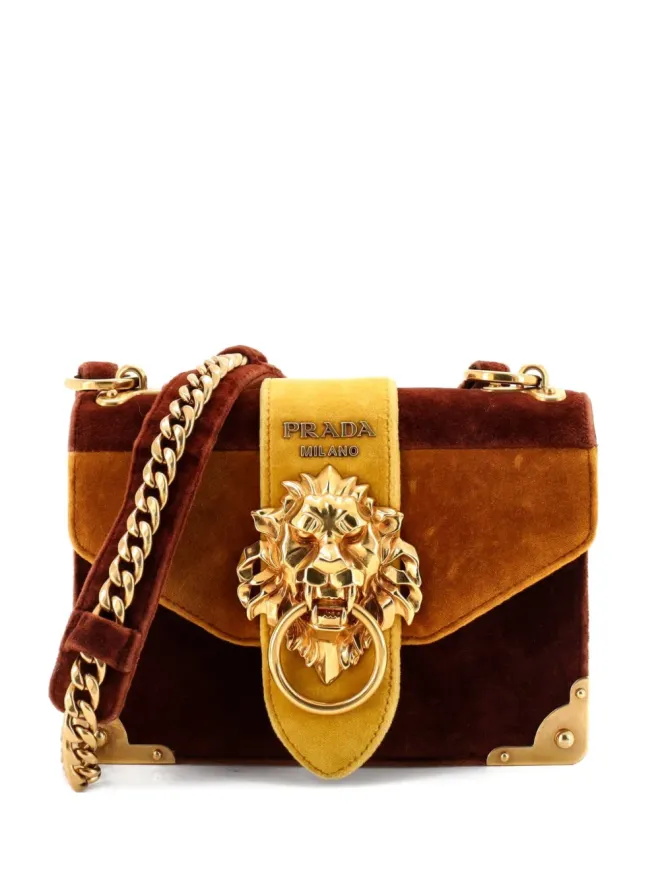 Prada Pre-Owned Prada Pre-Owned アニマリエ Cahier コンバーチブル ヴェルベット ショルダーバッグの商品画像
