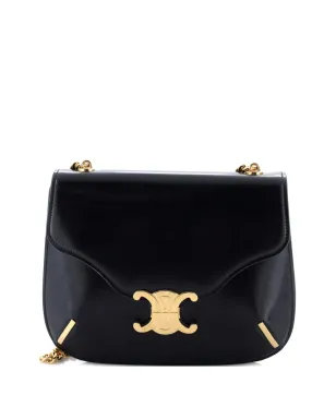 Celine Pre-Owned Besace Triomphe Smooth Calfskin Shoulder Bag - Black - サムネイル1