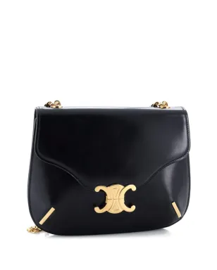Celine Pre-Owned Besace Triomphe Smooth Calfskin Shoulder Bag - Black - サムネイル3
