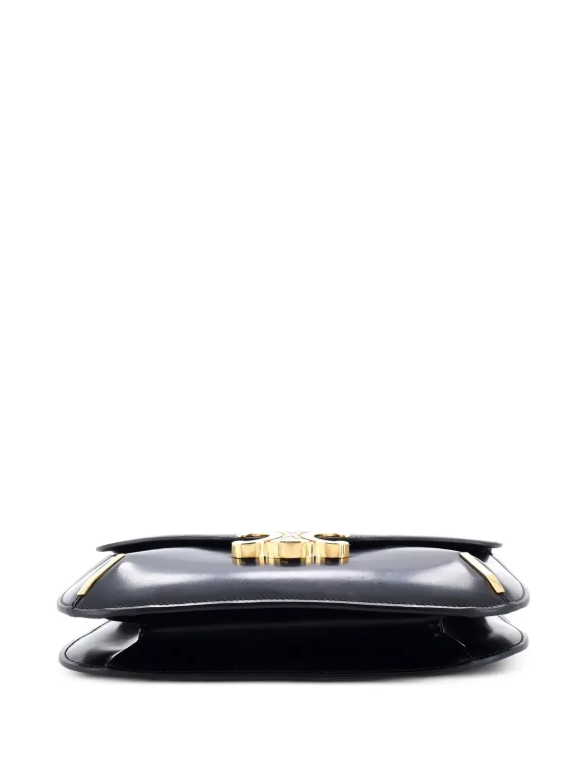 Celine Pre-Owned Besace Triomphe Smooth Calfskin Shoulder Bag - Black - 画像4