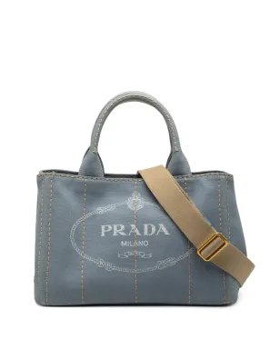 Prada ビンテージ 小型キャンバス Canapa ロゴ サッチェル - サムネイル1