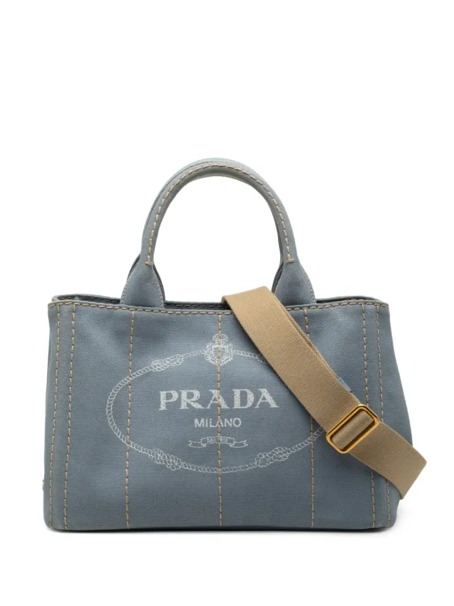 Prada Pre-Owned Prada ビンテージ 小型キャンバス Canapa ロゴ サッチェルの商品画像