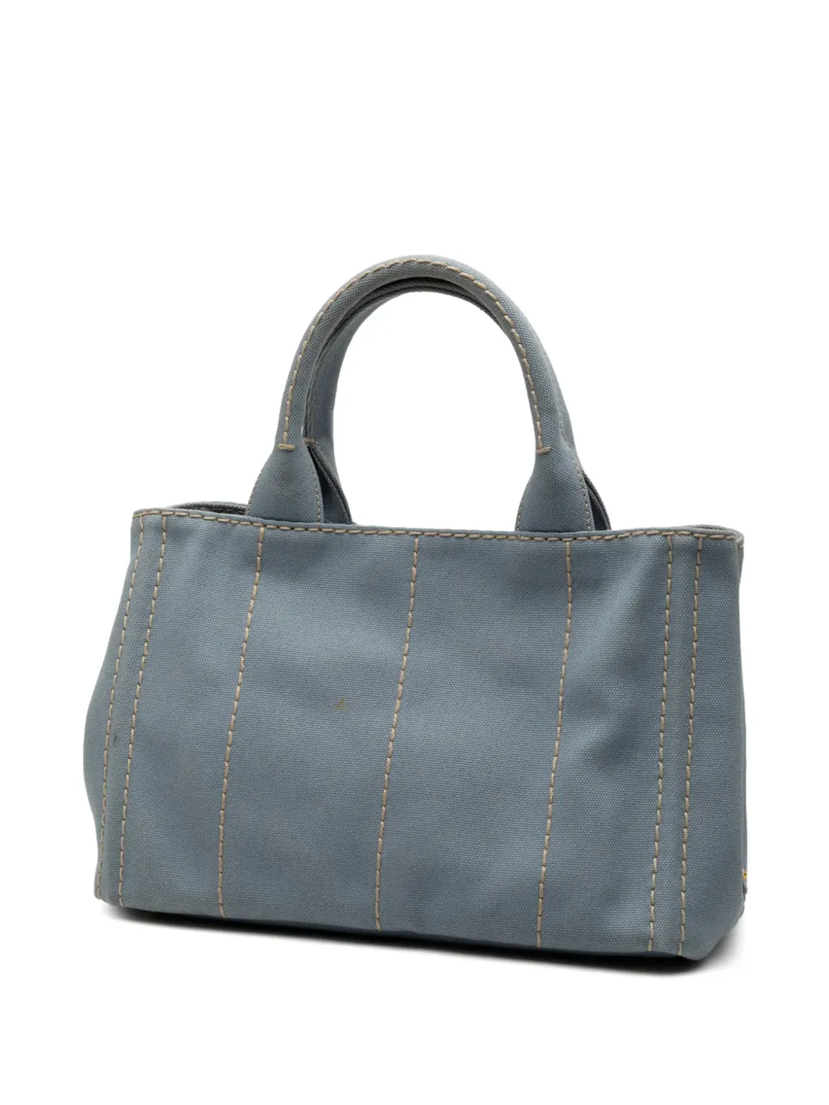 Prada ビンテージ 小型キャンバス Canapa ロゴ サッチェル - 画像3
