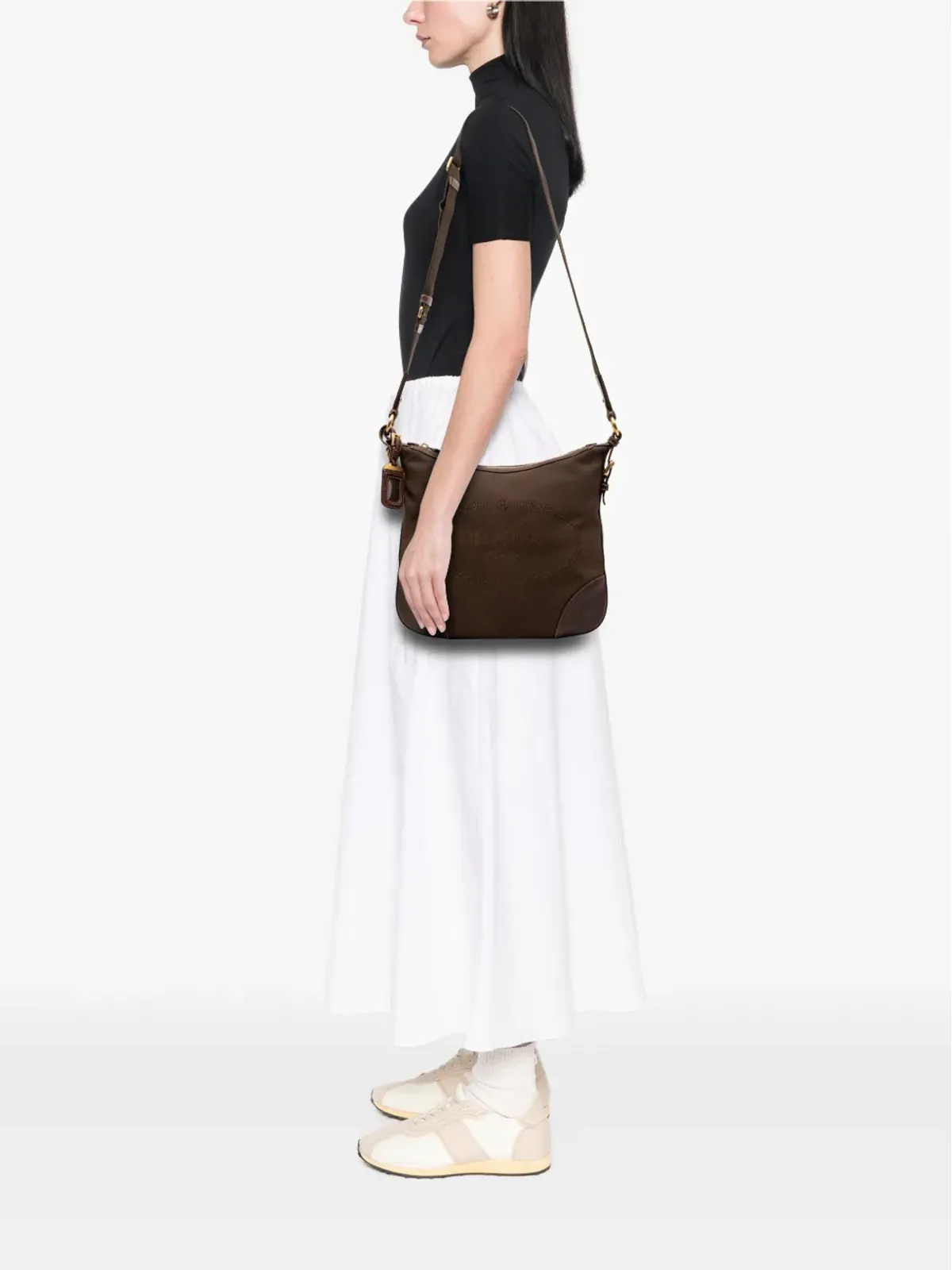 Prada Pre-Owned キャンバス カナパ ロゴ クロスボディバッグ - ブラウン - 画像2