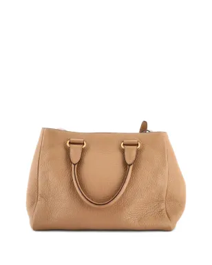 Prada Pre-Owned フロントポケット コンバーチブル トート ヴィテロ・フェニックス ミディアム ショルダーバッグ ブラウン - サムネイル2