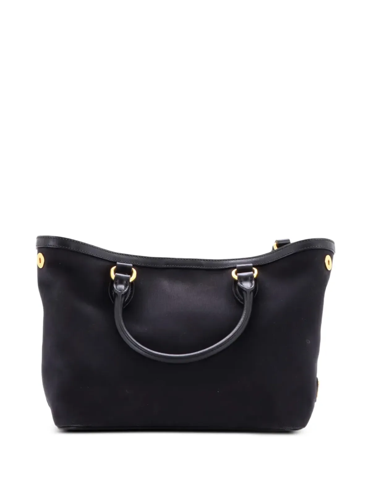 Prada Pre-Owned ロゴ オープンキャンバス トートバッグ ブラック - 画像2