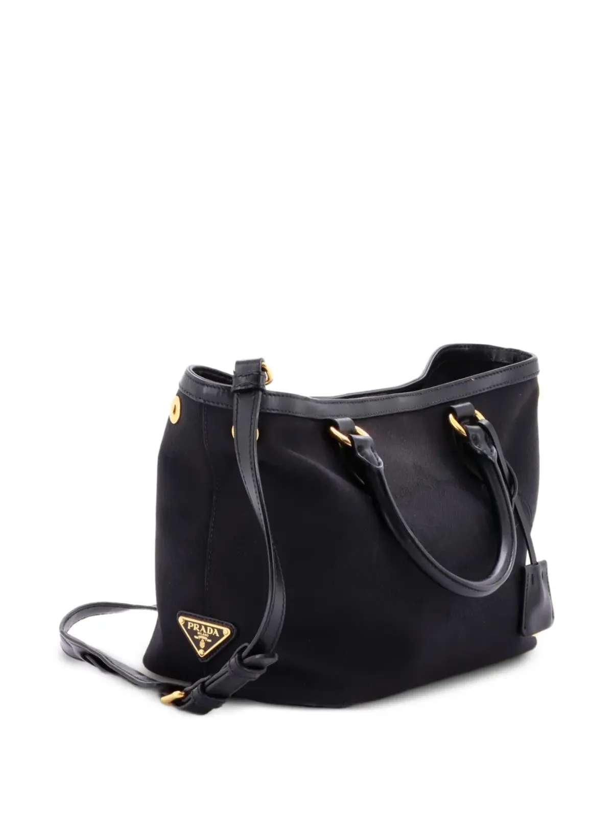 Prada Pre-Owned ロゴ オープンキャンバス トートバッグ ブラック - 画像3