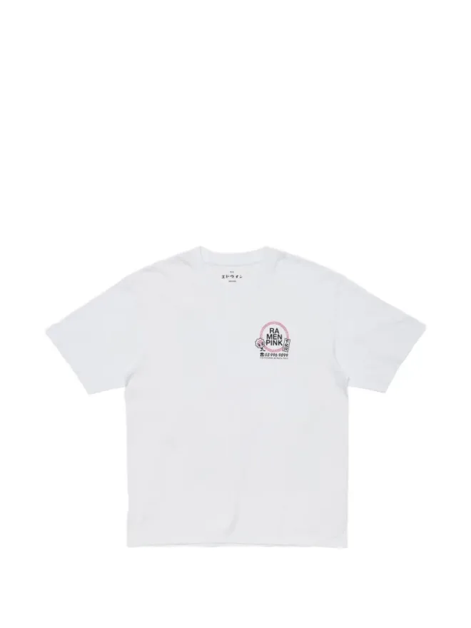 Edwin Edwin ラーメン ピンクプリントTシャツ - ホワイトの商品画像