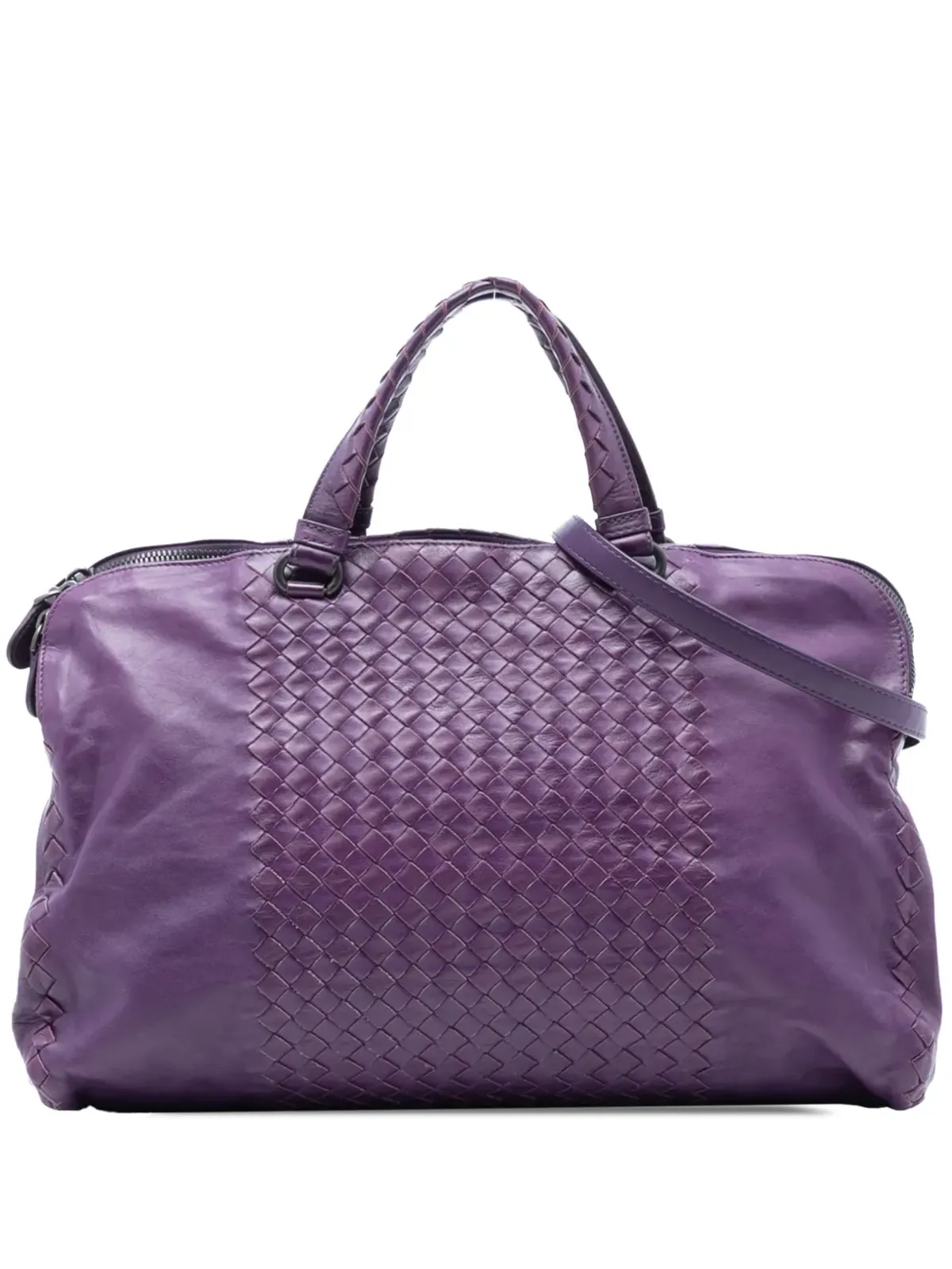 Bottega Veneta Pre-Owned 大型ナッパ・イントレチャート・サッチェル - 画像1