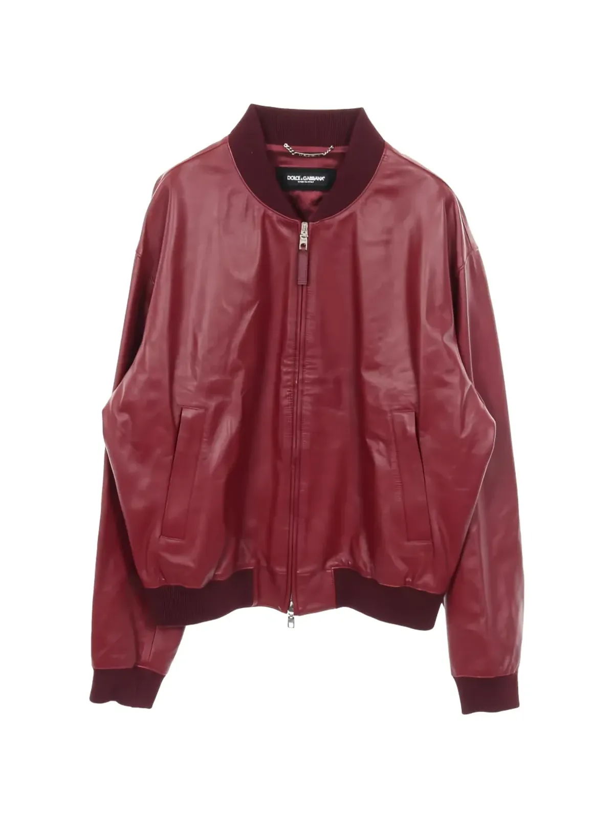 Dolce & Gabbana ビンテージ 20年代 レザー ジャケット レッド - 画像1