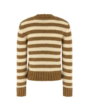 A.P.C. striped crew-neck knitted sweater - Brown - サムネイル2