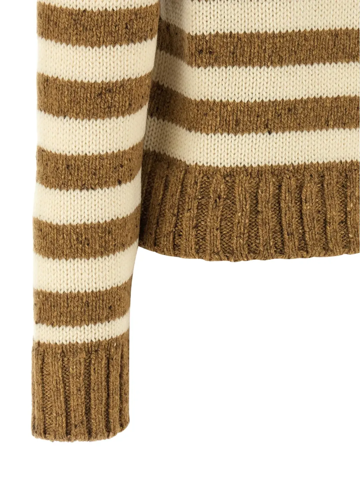A.P.C. striped crew-neck knitted sweater - Brown - 画像4