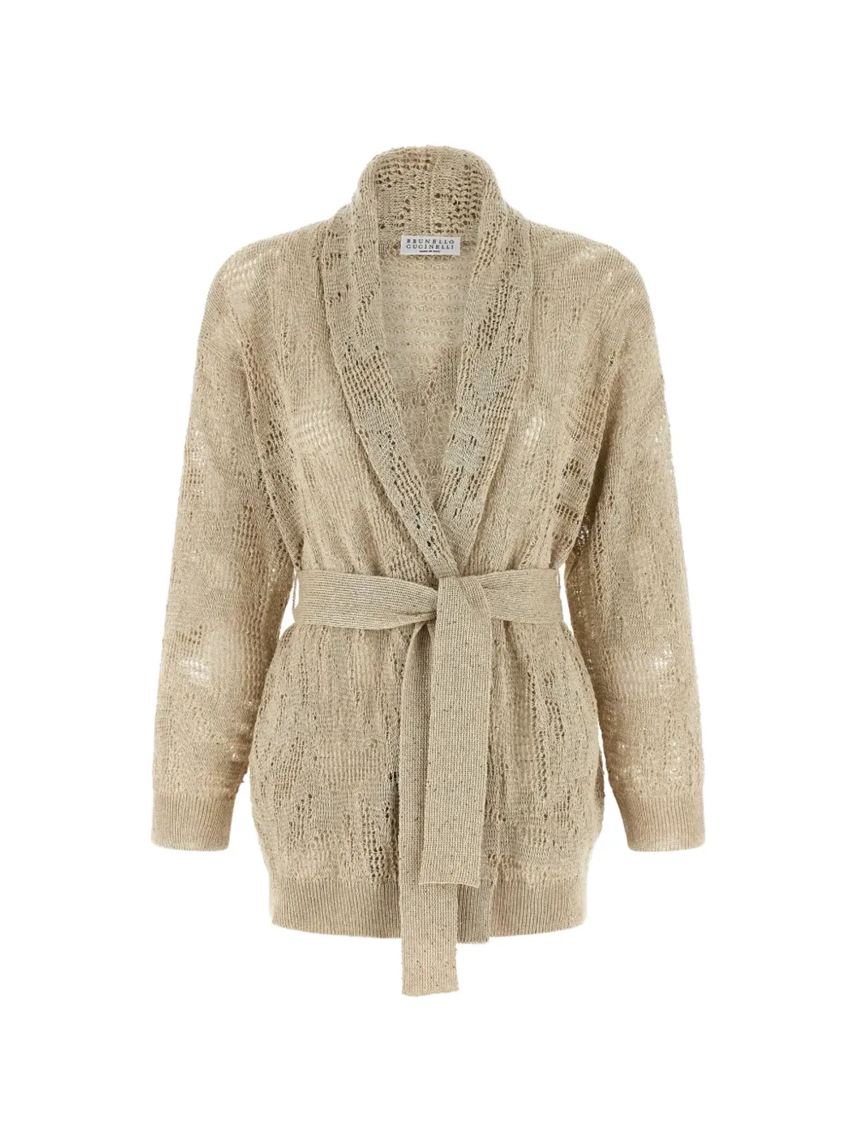Brunello Cucinelli クロシェ編みスパンコール カーディガン - 画像1