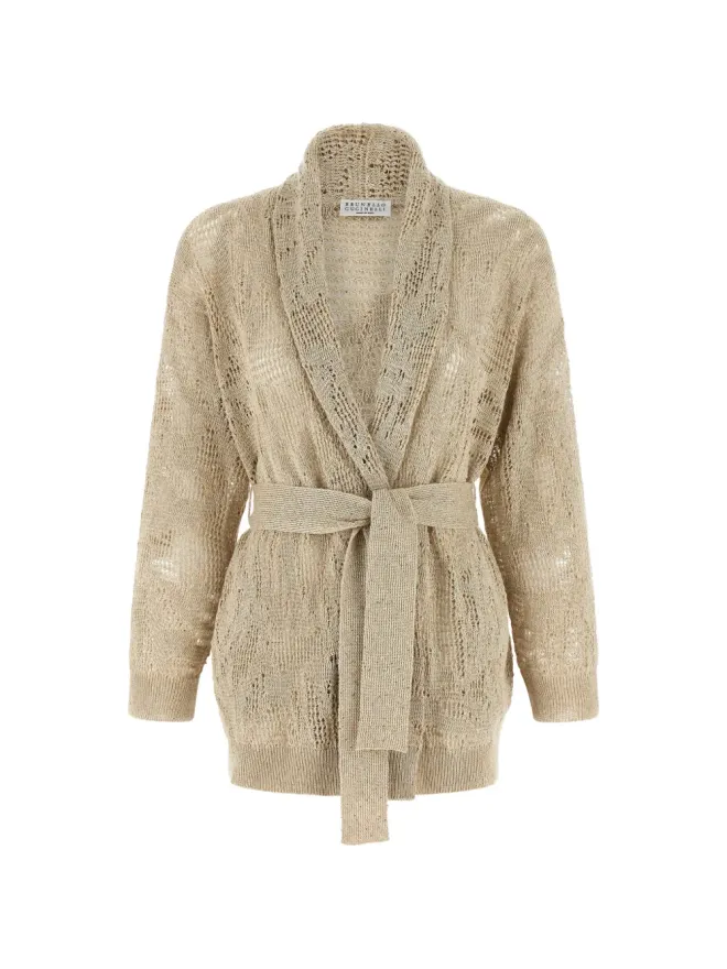 Brunello Cucinelli Brunello Cucinelli クロシェ編みスパンコール カーディガンの商品画像