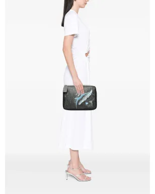 Fendi Pre-Owned Zucca コーティッドキャンバス サーフィング・アストロノート クラッチバッグ ブラック - サムネイル2