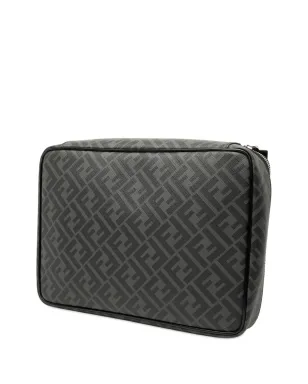 Fendi Pre-Owned Zucca コーティッドキャンバス サーフィング・アストロノート クラッチバッグ ブラック - サムネイル3