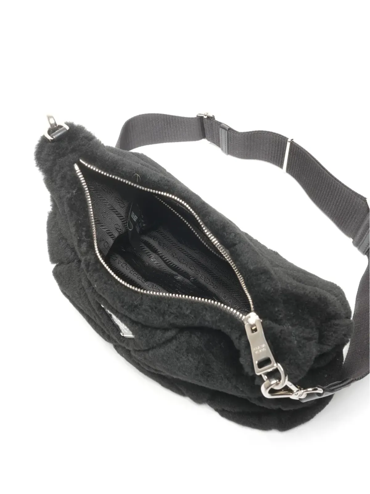 Prada Pre-Owned ムートンショルダーバッグ（ブラック） - 画像5