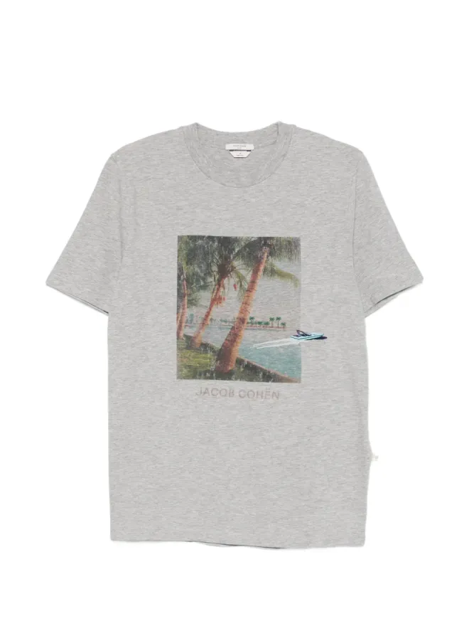 Jacob Cohën Jacob Cohën グラフィックプリント クルーネック Tシャツ - グレーの商品画像