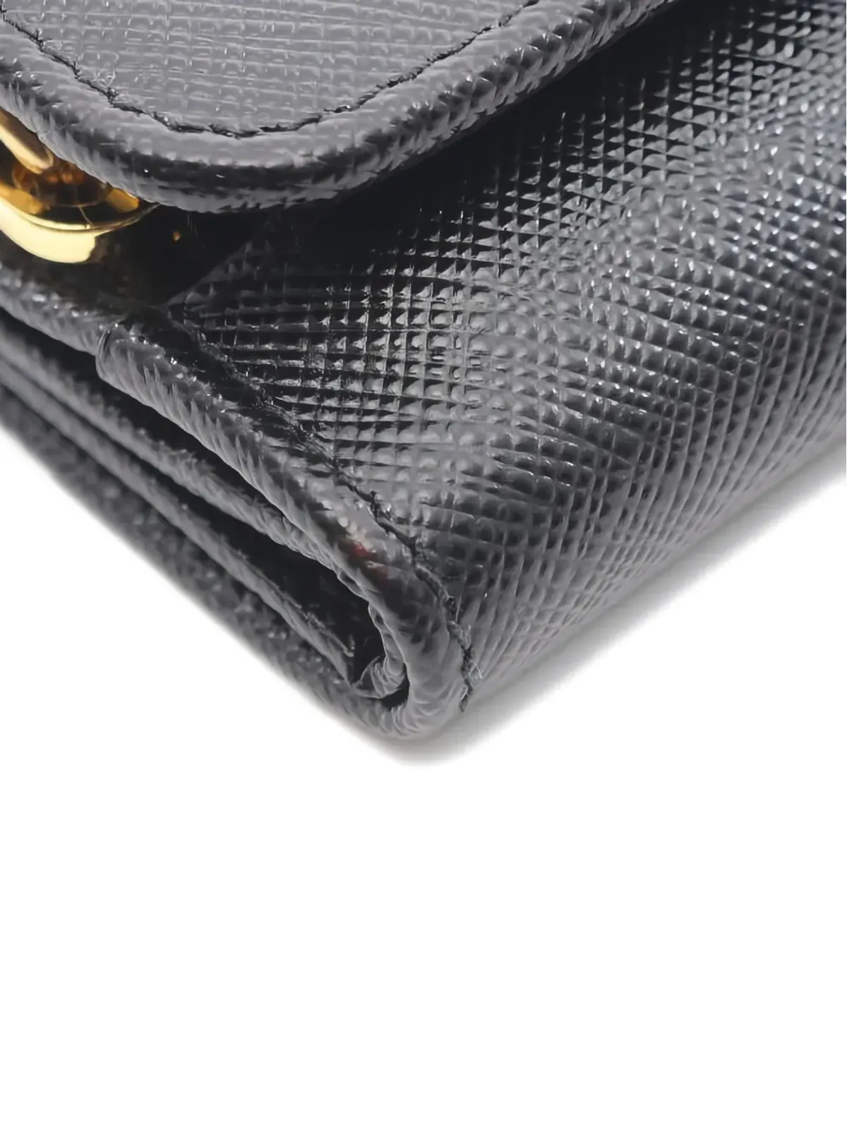 Prada Pre-Owned ロゴレザー トライフォールドウォレット - ブラック - 画像5