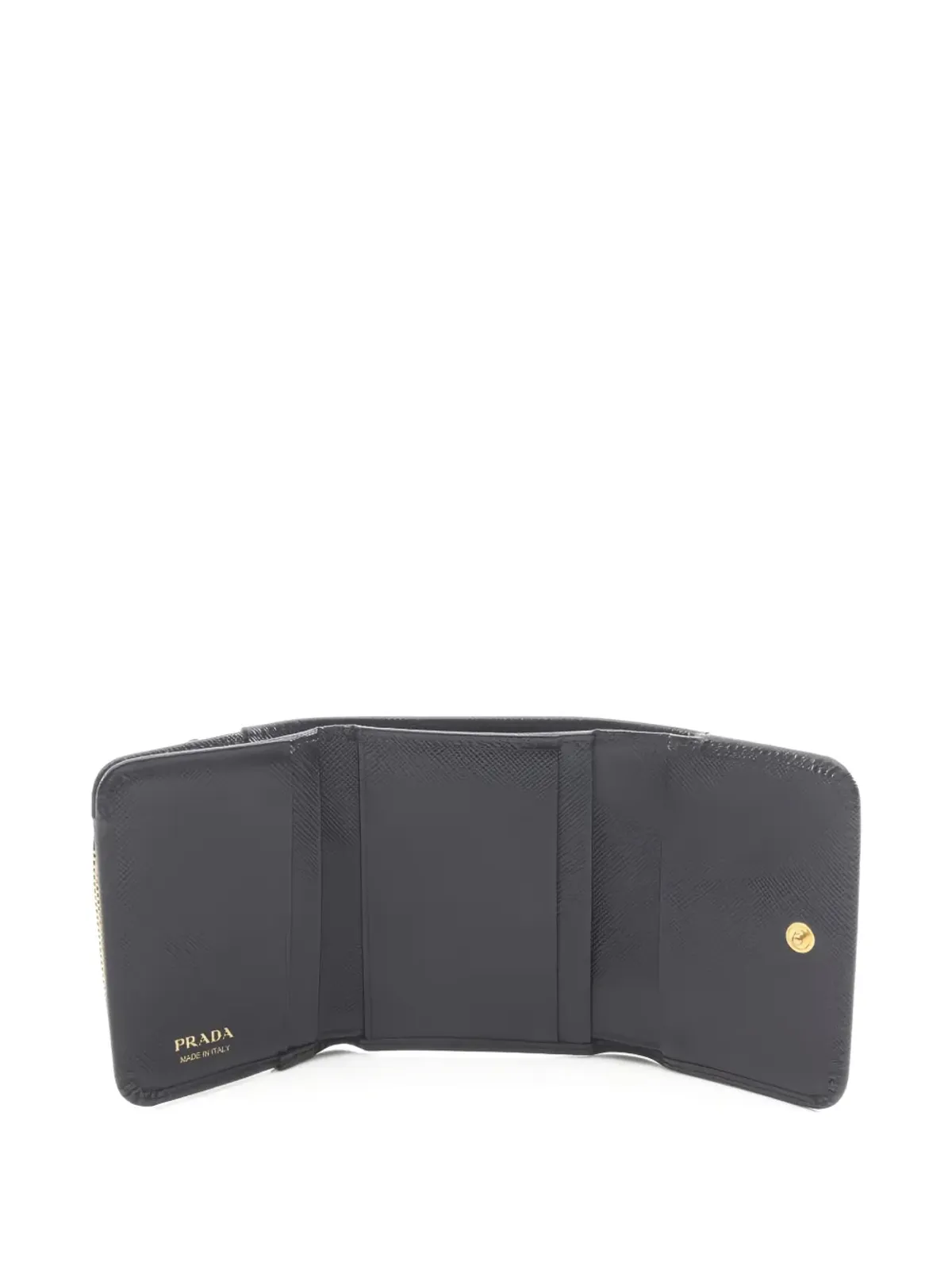 Prada Pre-Owned ロゴレザー トライフォールドウォレット - ブラック - 画像3