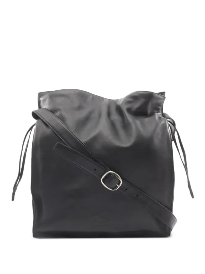 Loewe Pre-Owned Loewe ビンテージ 2000年代 Flamenco レザー ショルダーバッグ - ブラックの商品画像