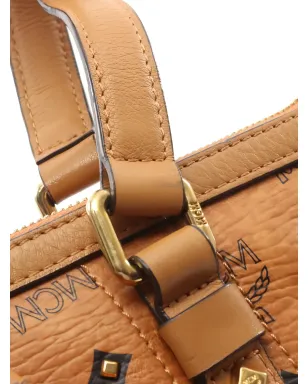 MCM ビンテージ Visetosスタッズショルダーバッグ（ブラウン） - サムネイル3
