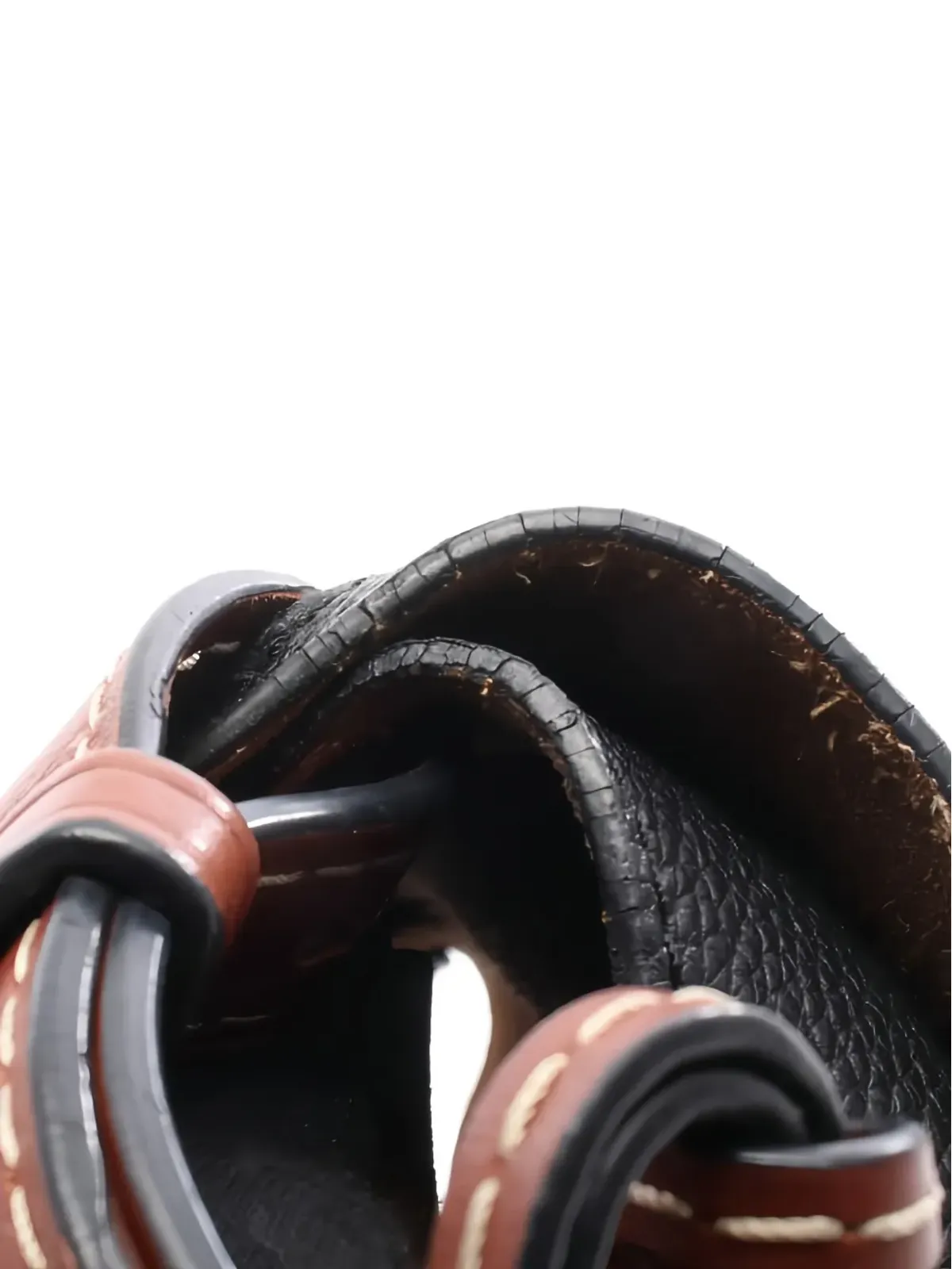 Loewe Pre-Owned 小型 Gate レザー ショルダーバッグ（ブラック） - 画像4