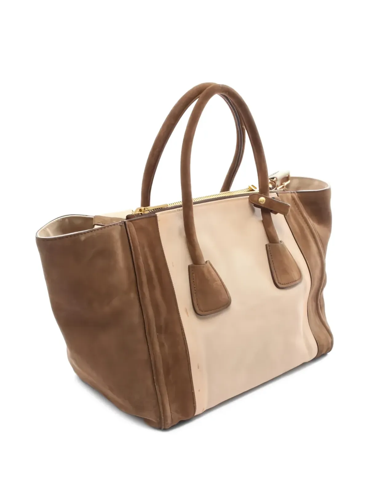Prada Pre-Owned キャンバススエード トートバッグ - 画像2