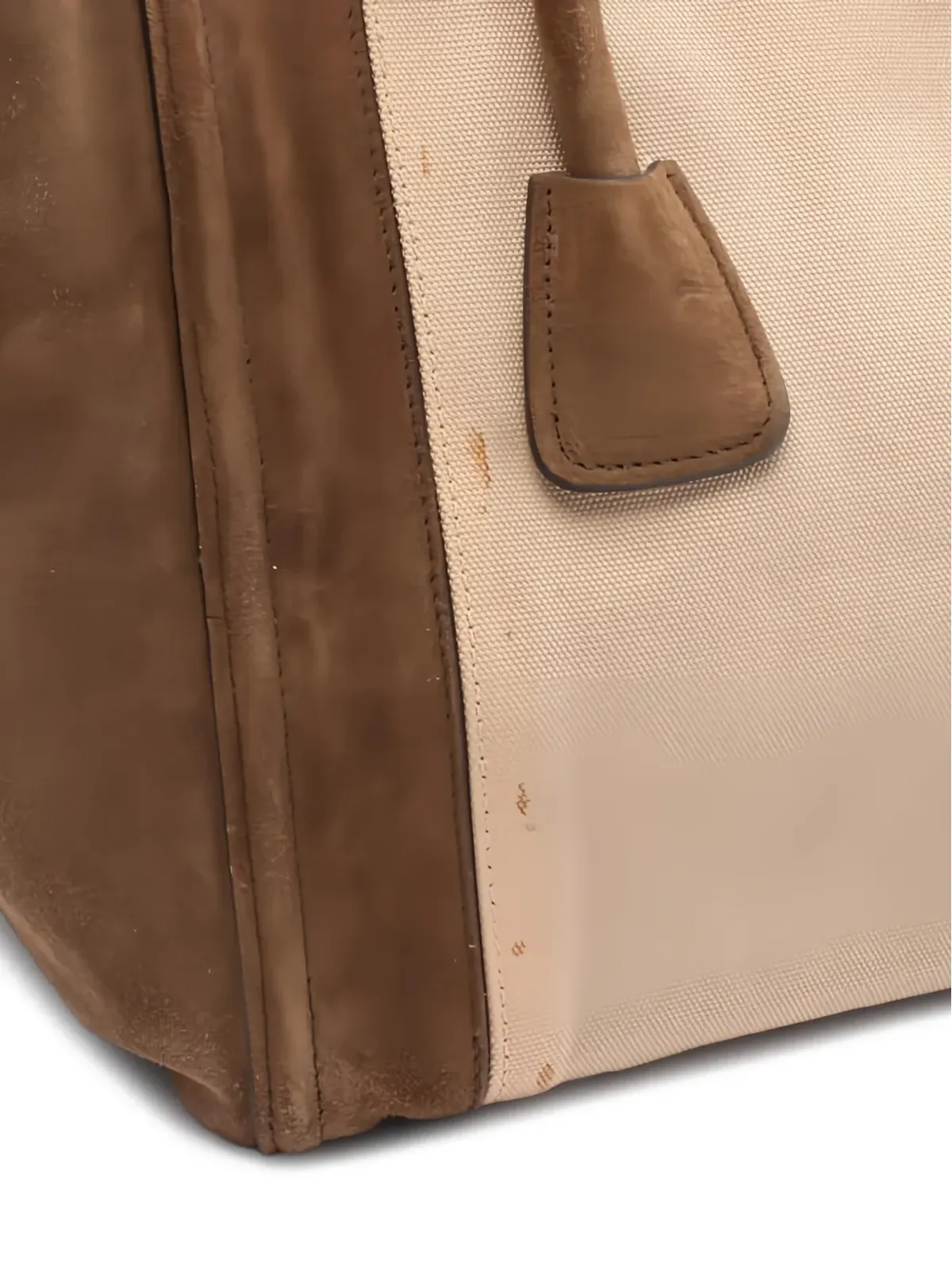 Prada Pre-Owned キャンバススエード トートバッグ - 画像4