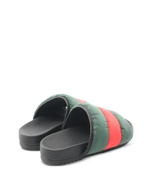 Gucci ビンテージ 2010年代 ウェブパッド入りスライド グリーン - サムネイル2