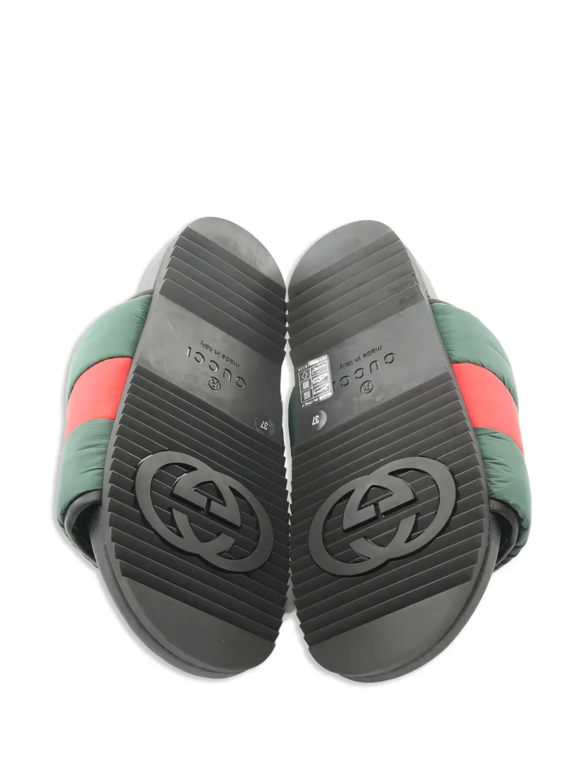 Gucci ビンテージ 2010年代 ウェブパッド入りスライド グリーン - 画像4