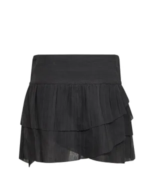 MARANT ÉTOILE アシンメトリック・ラッフルスカート ブラック - サムネイル1