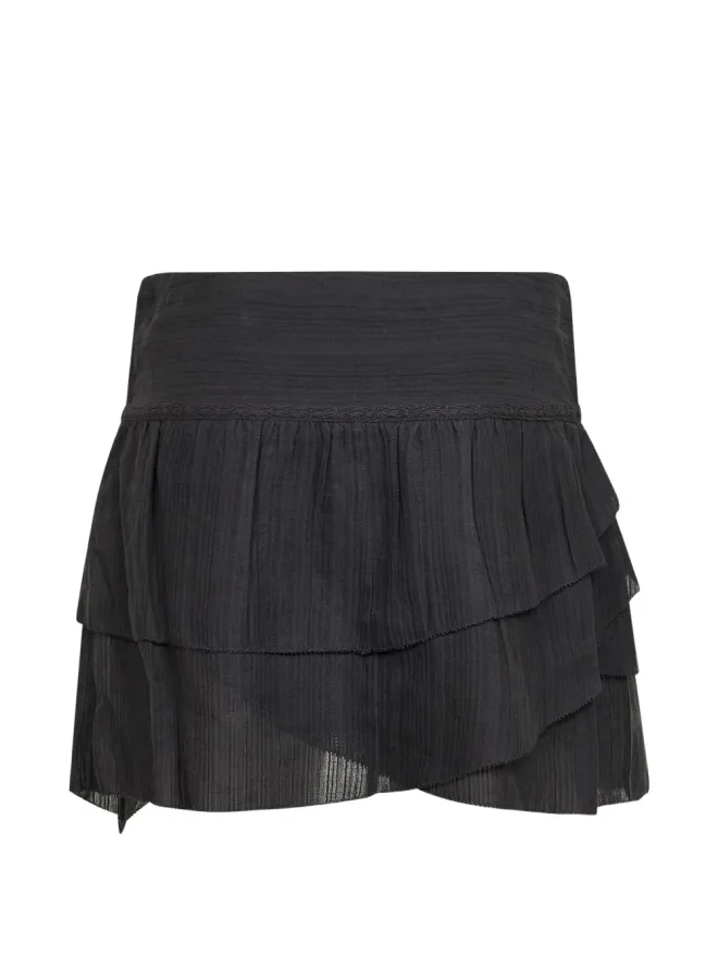 MARANT ÉTOILE MARANT ÉTOILE アシンメトリック・ラッフルスカート ブラックの商品画像