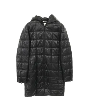 Saint Laurent Pre-Owned キルティングフード付きコート - サムネイル1