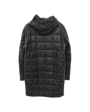 Saint Laurent Pre-Owned キルティングフード付きコート - サムネイル2